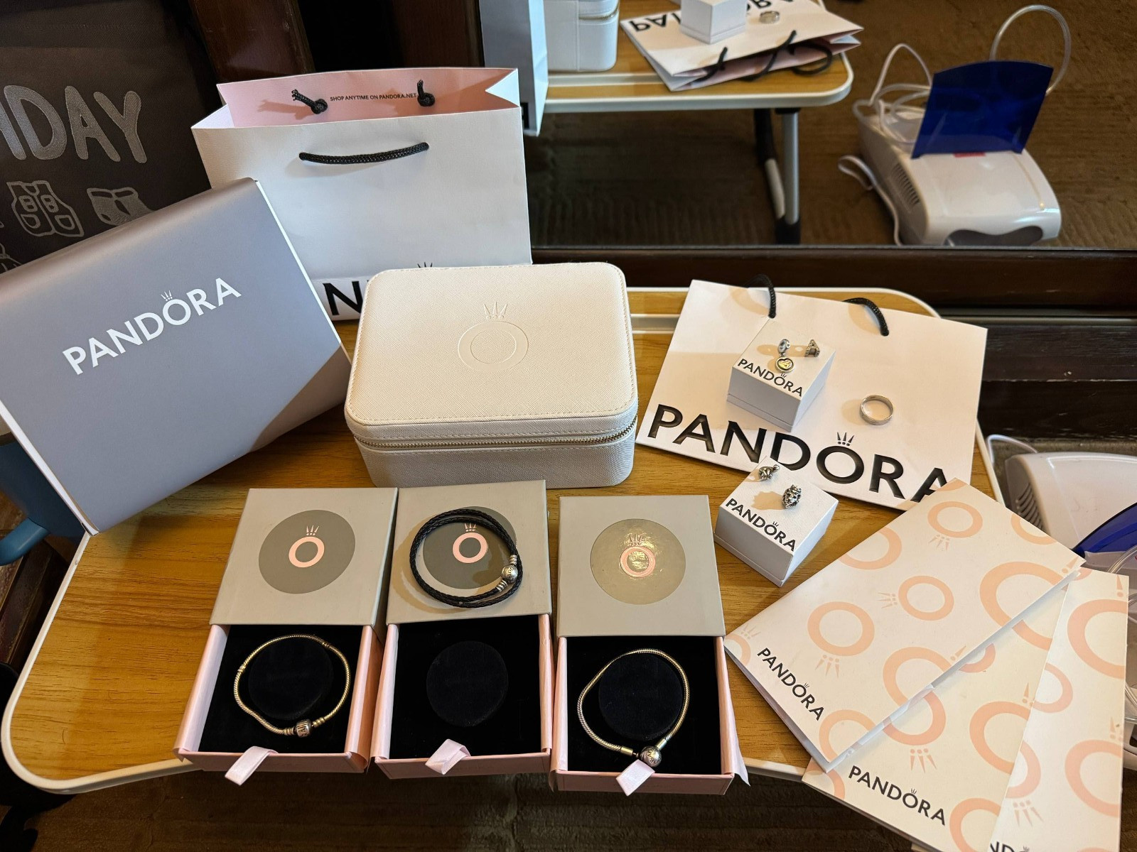 Authentic Pandora Bundle: 3 Bracelets 2-Silver  +… - image 15