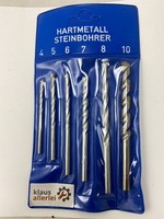 Hm Steinbohrersatz 6 Teilig 4,0 -5,0 - 6,0 - 7,0 - 8,0 - 10,0 Mm In Tasche