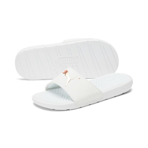 rose gold puma slides