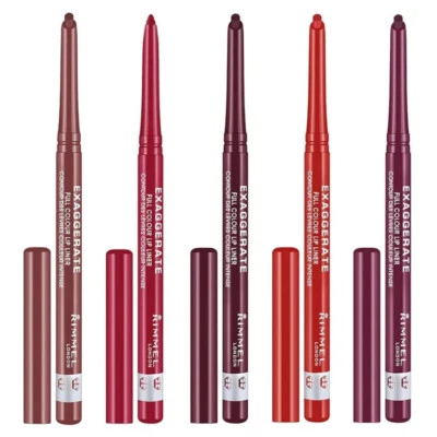 Rimmel Exaggerate Full Colour Automatic Lip Liner Pencil - Select Your Shade New