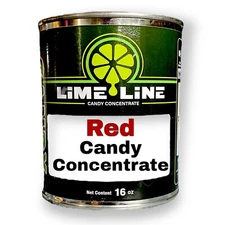 LiME LiNE Red Transparent Candy Concentrate - 16 Oz