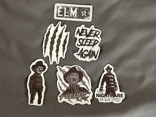 Lot of 6 FREDDY KRUEGER 1" to 3" ELM STREET Stickers FAST FREE Halloween