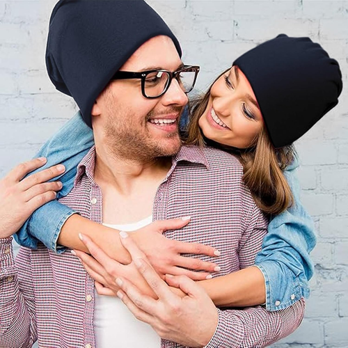Mütze Damen Herren, Slouch Beanie Mütze, Weich Dünne Mütze aus Baumwolle, Jersey - Bild 7 von 8