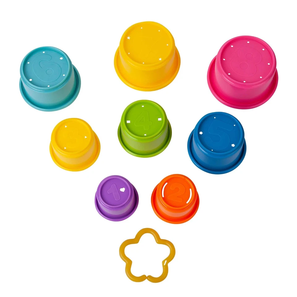 Stack & Count Stacking Cups - Colorful Baby Stacking Water Toys Set - Stackable - Image 4 of 4