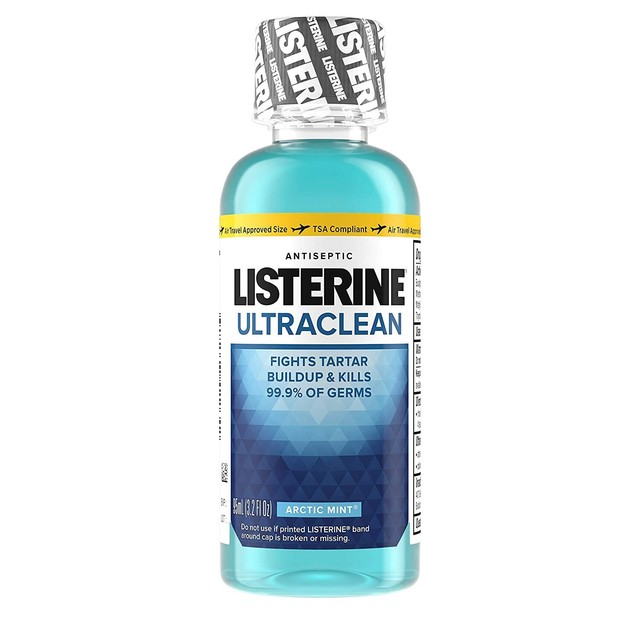 Listerine Ultraclean Antiseptic Mouthwash, Travel size, 3.2 fl. oz