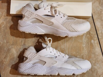 NIKE AIR HUARACHE MENS TRIPLE WHITE PURE PLATINUM 318429-111 SIZE 10 NO BOX | eBay