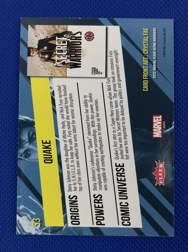 Tarjeta base 2022 Upper Deck Marvel Fleer Ultra Avengers #53 QUAKE - Imagen 2 de 2