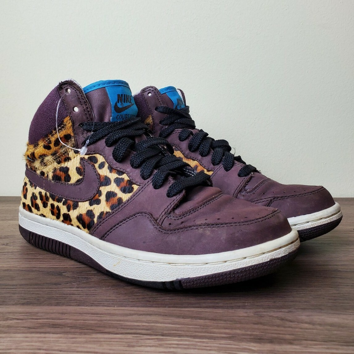 Nike Court Force Causal High Top Animal Print Sneaker… Gem