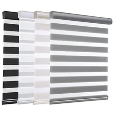 MYshade Cordless Zebra Blinds for Windows Zebra Window Shades Dual Layer Blin...
