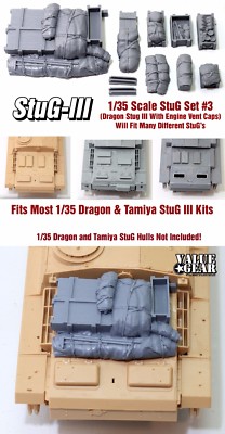 1/35 Scale StuG III Deck Stowage Set #3 (8 Pieces) - Value Gear Resin
