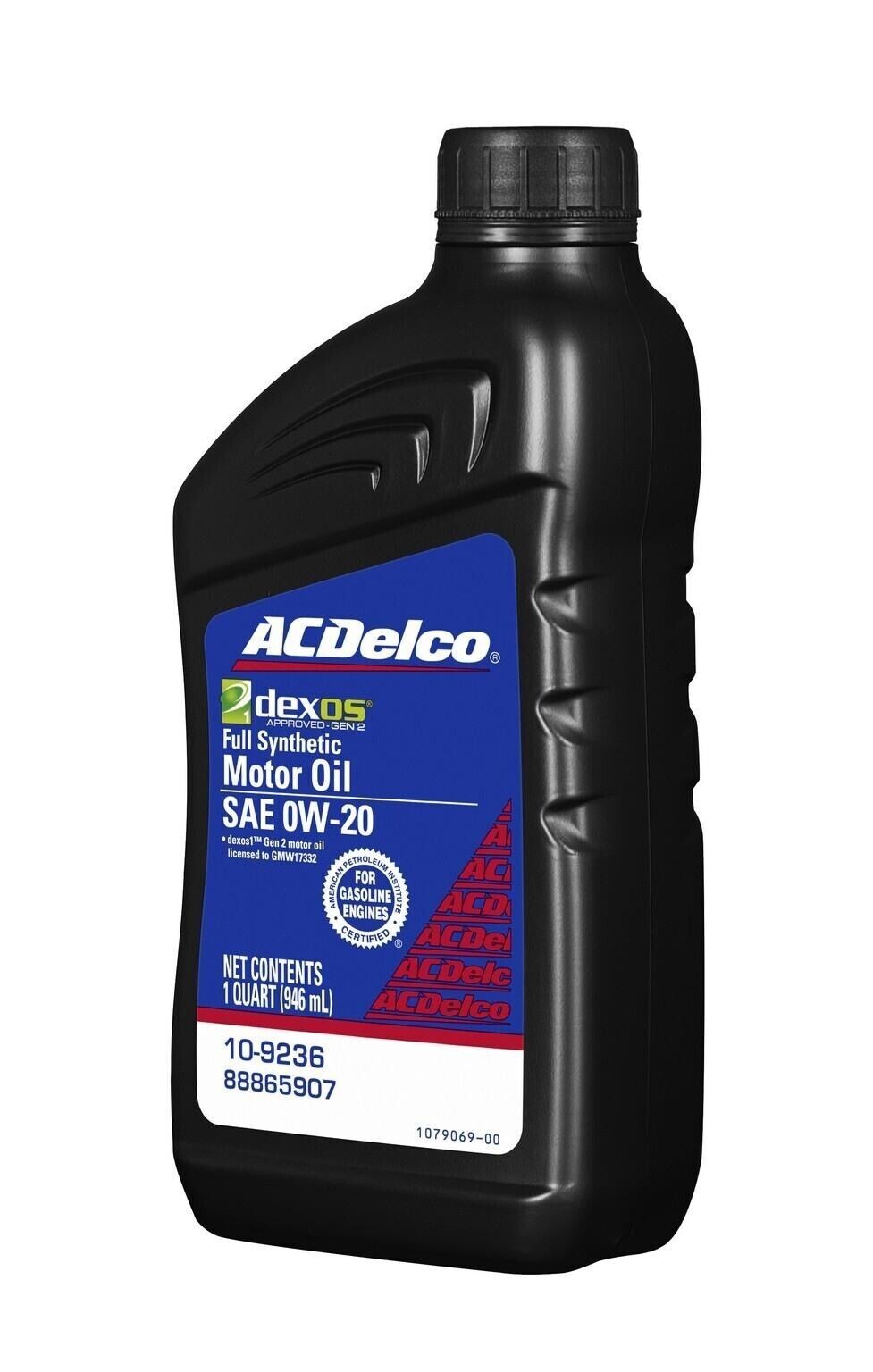 8 Quarts - ACDelco GM OE FULL SYNTHETIC SAE 0W-20 GEN 3 Dexos1 Motor Oil 10-9236