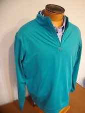Peter Millar Performance Fabric 1/4 Zip Perth Pullover NWT M 135 Billiard Green