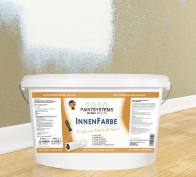 INNENFARBE, 10 L., weiss, matt, universelle Wandfarbe, hochdeckend NEU