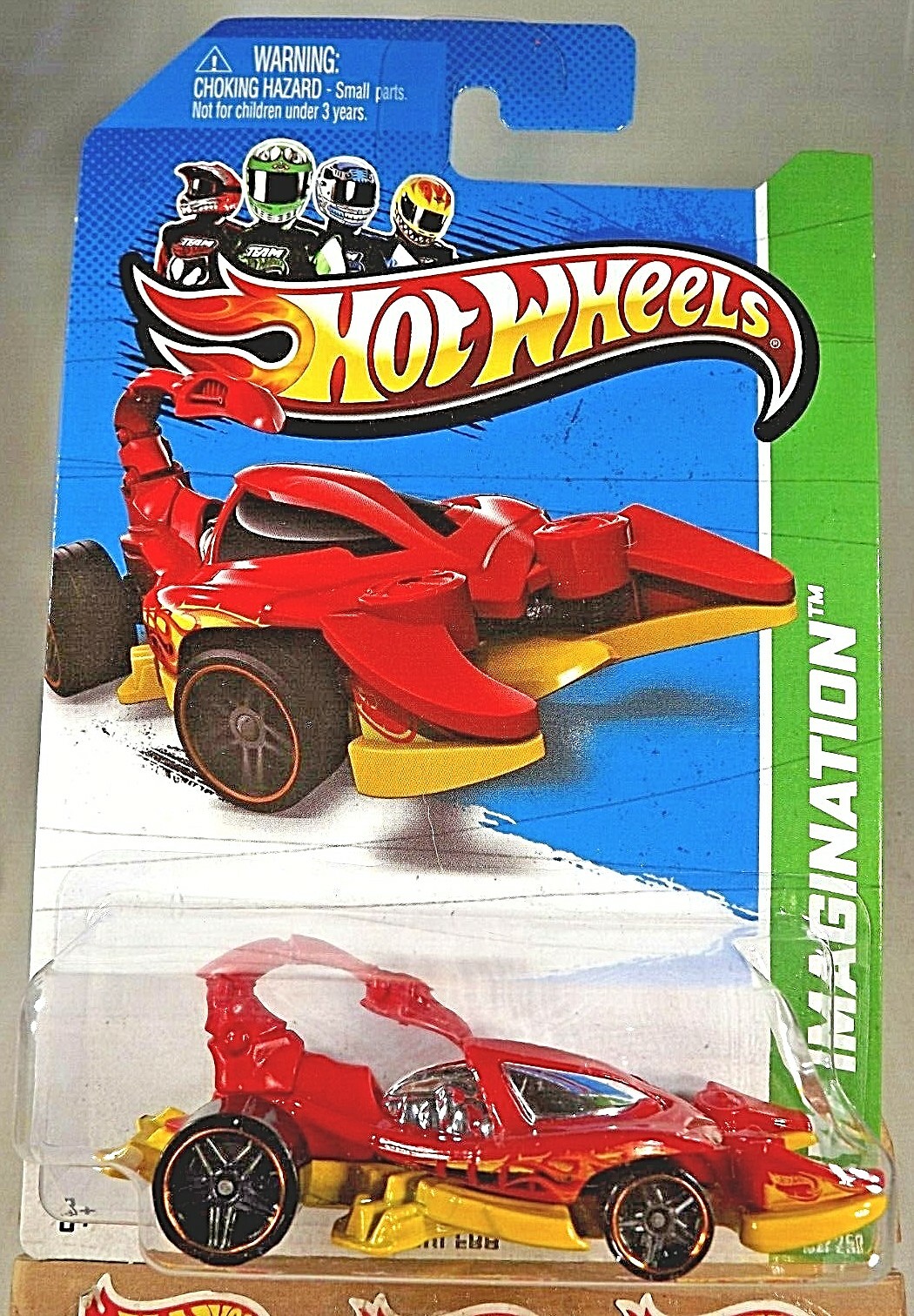 2013 Hot Wheels #52 HW Imagination-HW Street Pests SCORPEDO Red-Yellow Variation