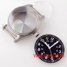 39mm Brushed Watch Case 200M Waterproof Pilot Style Luminous Dial Hand Fit NH35