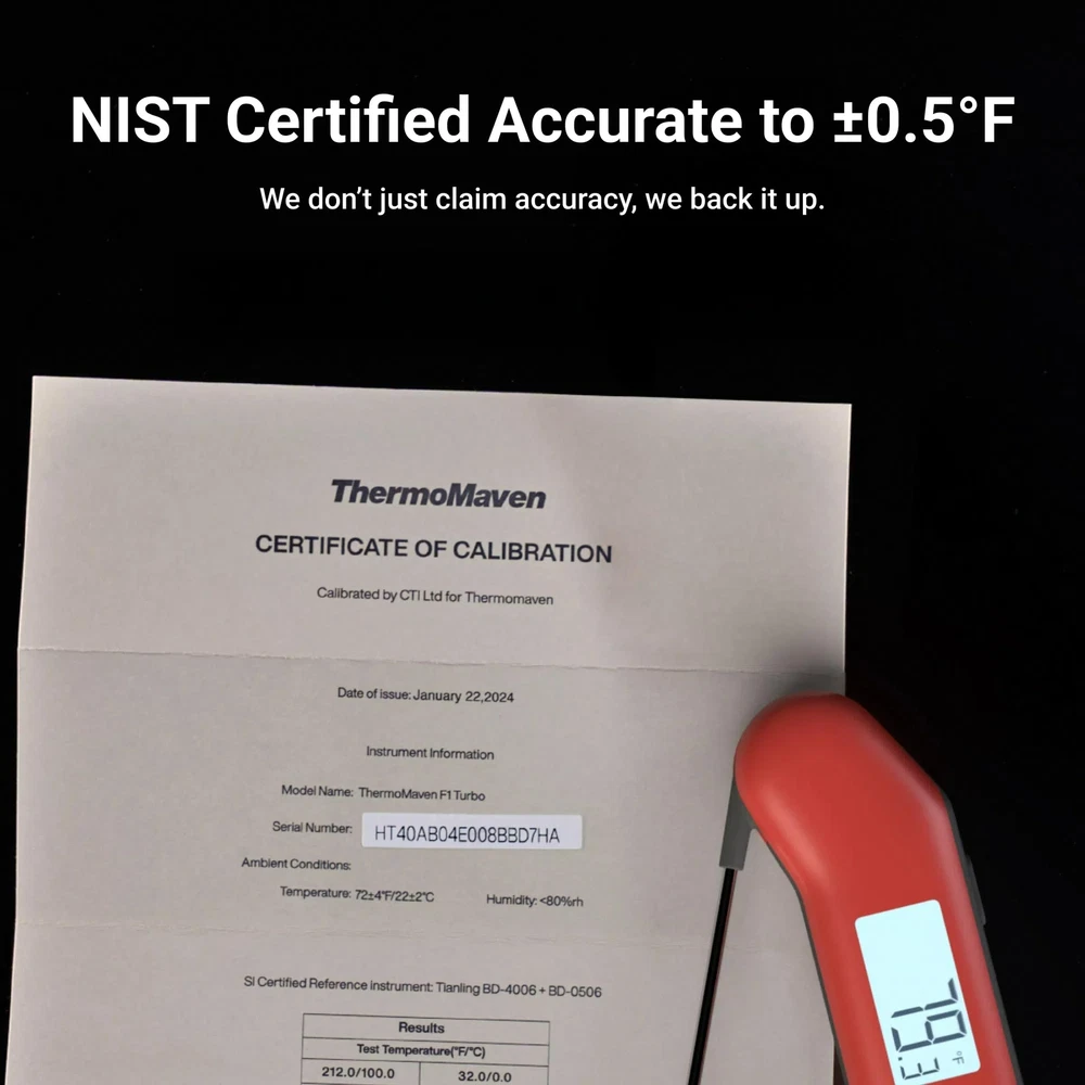 ProfessionaI Meat Thermometer Digital, 3X Faster 0.5 Sec Instant Read, NIST C...