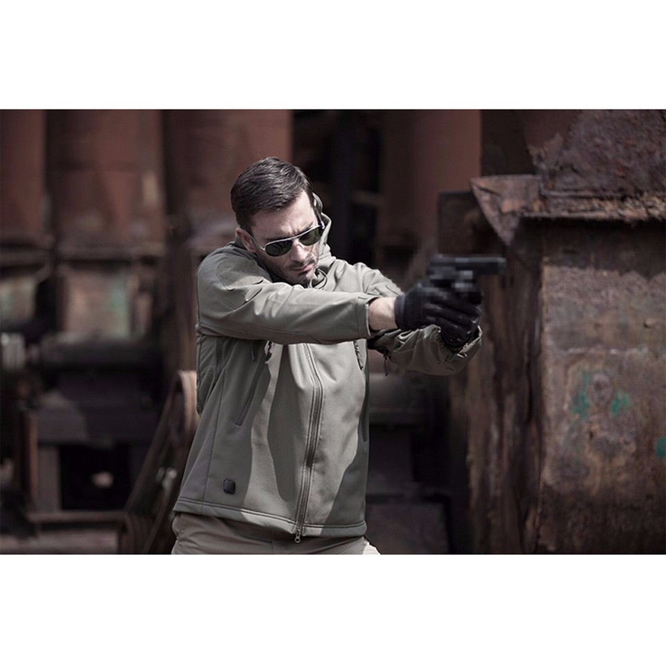 Mens Winter Jacket Warm Waterproof Hooded Combat Outdoor Tactical Coat