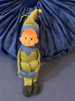 Vintage Inarco 1967 Japan Green Burlap Knee Hugger Pixie The Pixie Legend 12 