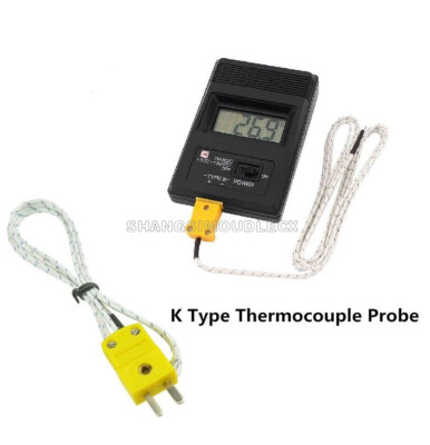 TM902C LCD K Type Thermometer Temperature Reader Meter Sample + Thermocouple Sample
