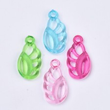 10 Angel Fairy Wing Charm Kid Crafts Transparent Multicolor Mix 28x14mm 1042