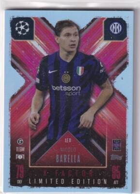 Topps Match Attax CL Extra 24/25 LE 11 Nicolo Barella X-Factor Limited Edition