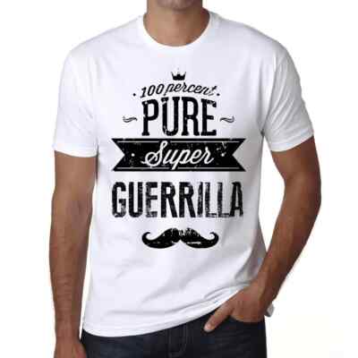 Herren Grafik T-Shirt 100% Pure Super Guerrilla Öko-Verantwortlich Vintage