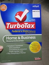2010 TurboTax Federal Tax Return Home & Business  Turbo Tax Intuit - Windows/Mac