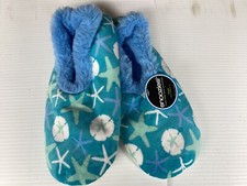 Snoozies Foot Covering Slipper Starfish Sand-dollars Women's Size Large 9/10 NWT