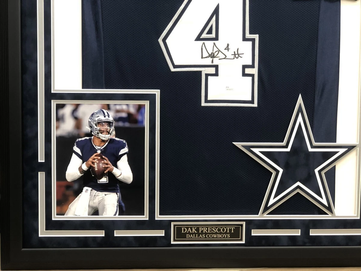 Dak Prescott Autographed and Framed Dallas Cowboys Jersey