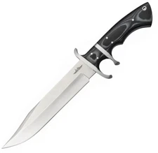Hibben Assault Fixed Knife 7.5" Stainless Steel Full Blade Black Micarta Handle