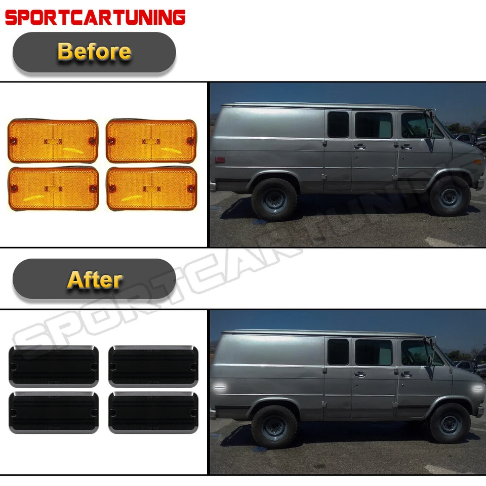 For 85-96 Chevy Chevrolet G10/G20/G30 Sportvan GMC G1500/2500 Side Marker Lights - Imagem 3 de 4