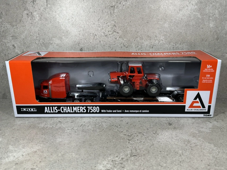 1/64 Allis Chalmers 7580 Semi Set Ertl - Image 2 of 4