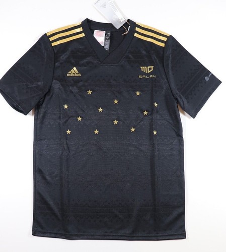 ADIDAS MO SALAH FOOTBALL TRAINING JERSEY TOP BLACK H59773 KIDS BOYS GIRLS L - Picture 3 of 17