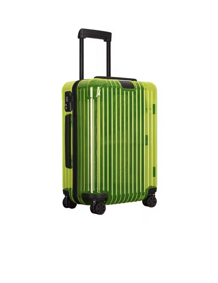 Rimowa Essential Cabin Suitcase Transparent See-through Clear Luggage Neon  Lime