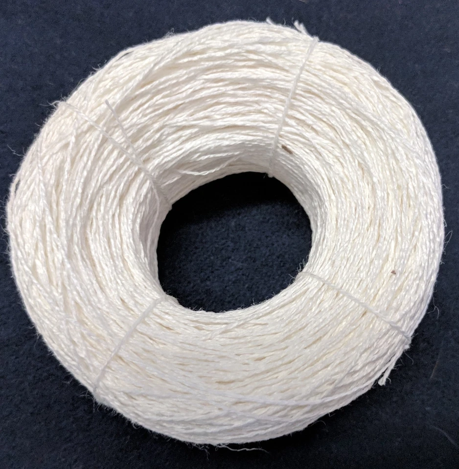 Linen Thread, unwaxed Linen Thread 375 yards, white color 1 ply - Image 2 of 2