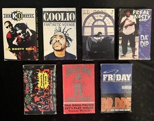 Lot of 7 Vintage Rap Cassettes - Cardboard Sleeve Singles Samples - TESTED