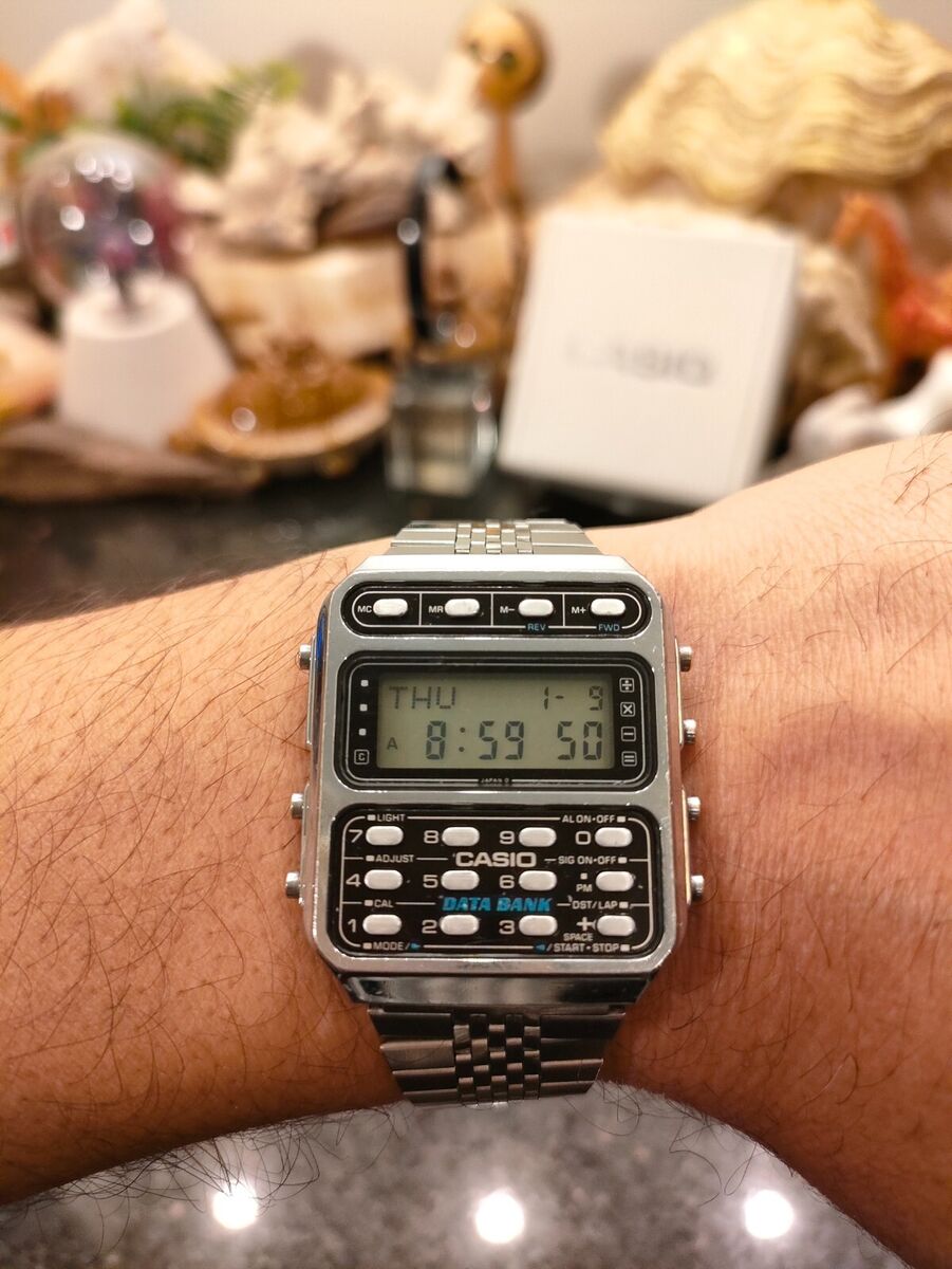 1984 Rare Vintage Casio Calculator Data Bank CD-401 Watch 1984 Rare Vintage Casio Calculator Data Bank CD-401 Watch