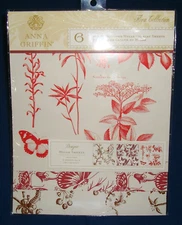 Anna Griffin FLORA Collection 8" x 8" Designer Mylar Overlay Sheets - Crafts