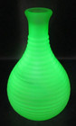 VINTAGE Frigidaire Green Uranium UV GLOW Decanter Glass Vase MCM 9" Tall 5" Wide — photo 1