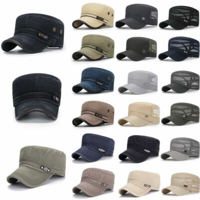 Military Army Cap Unisex Segeltuch Basecap Kappe Mütze Wandern-Sport Verstel 
