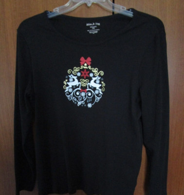 White Stag Sweatshirt Christmas Reindeer Sz XXL 20 100% Cotton Bust 44 Length 25