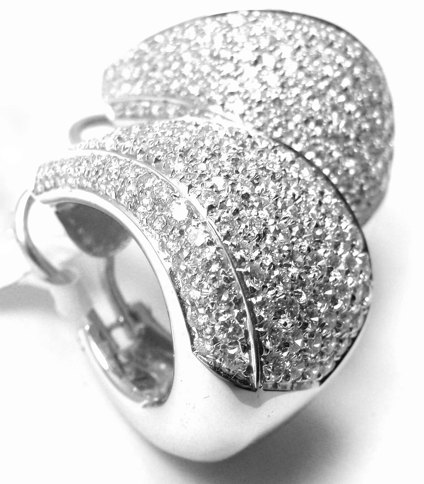 Nuevos Pendientes Auténticos Damiani Da Definire Oro Blanco 18k Diamantes 3.09ct $22.900 Foto 3 de 4