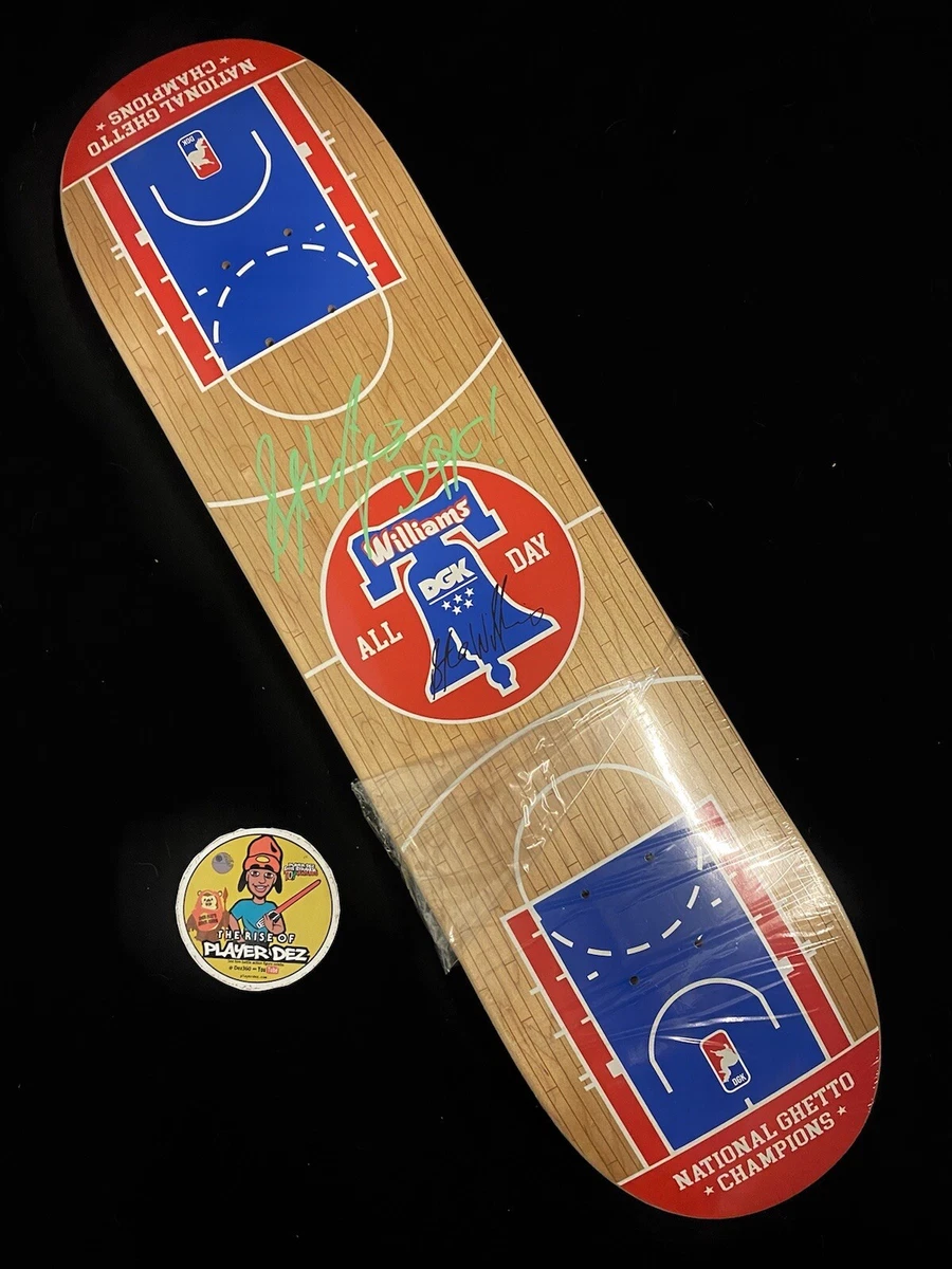 RARE GREEN SIGNED DGK STEVIE WILLIAMS Hoop Dreams Skateboard Deck NBA OFFENSE