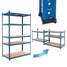 Rayonnage de rangement charge lourde stockage 5 tablettes 200x100x50 cm bleu
