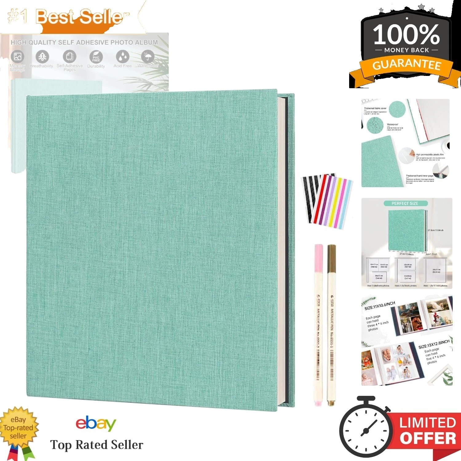 Foto de Boda Tela álbumes de Auto-Adhesivo