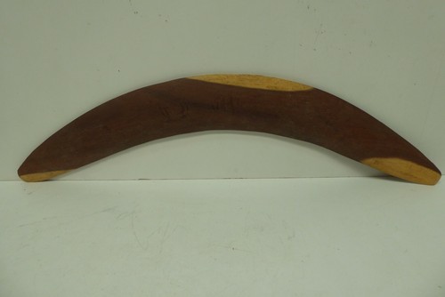 OLD AUSTRALIAN ABORIGINAL BOOMERANG DESERT HARDWOOD TRADITIONAL