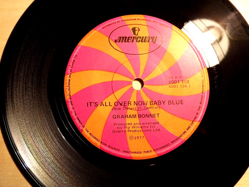 45rpm vinyl record......Graham Bonnet.......It's All Over Now Baby Blue....Rock
