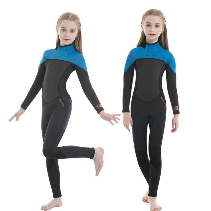 Traje de baño grueso de neopreno para niñas Traje de neopreno Surf 2,5 mm Traje de buceo libre bajo el agua Foto 3 de 4