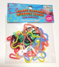 Shaped Silicone Rubber Band Bracelets 12 Pack NIP Various Shapes 2010
