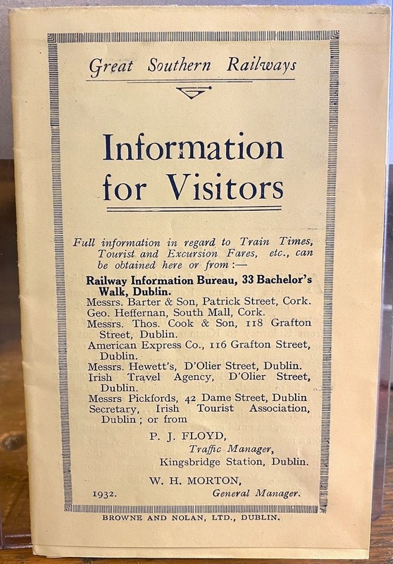 Vintage Flyer GREAT SOUTHERN RAILWAYS Ireland Brochure 1932 Irish Free State B&N